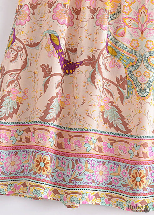 Boho Skirts in Heart Chakra in Pink For Women